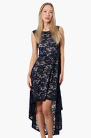 Limite Floral Lace High Low Prom Dress
