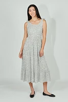 Limite Floral Tiered Shoulder Tie Maxi Dress