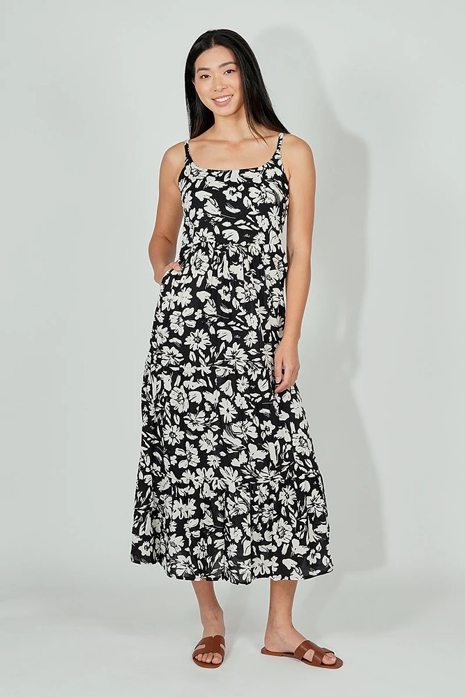 International INC Company Floral Tiered Maxi Dress