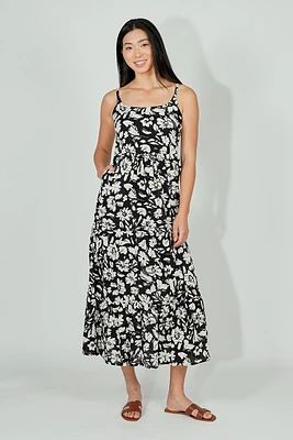 International INC Company Floral Tiered Maxi Dress