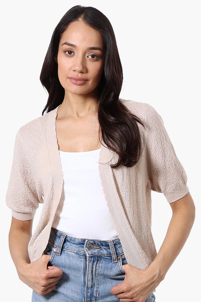 Beechers Brook Textured Open Shrug Cardigan
