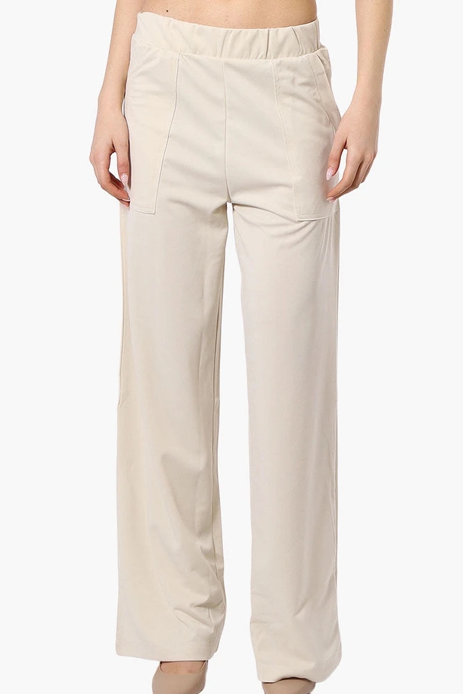Costa Blanca Wide Leg Pants - Cream