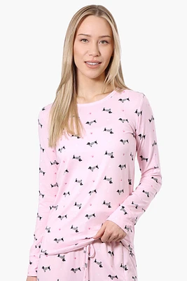 Canada Weather Gear Dachshund Pattern Pajama Top