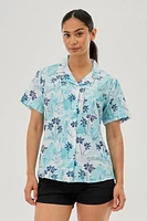 Canada Weather Gear Printed Short Sleeve Button Up Shirt