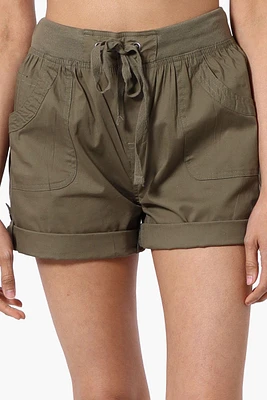 International INC Company Tie Waist Cotton Shorts