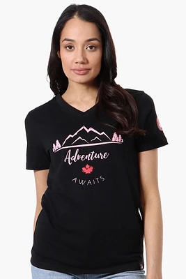 Canada Weather Gear Adventure Awaits Print Tee