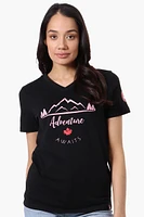 Canada Weather Gear Adventure Awaits Print Tee