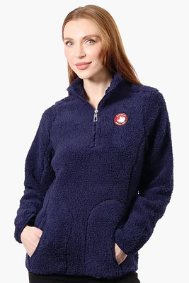 Canada Weather Gear 1/4 Zip Sherpa Pullover Sweater