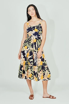 Limite Floral Smocked Waist Maxi Dress