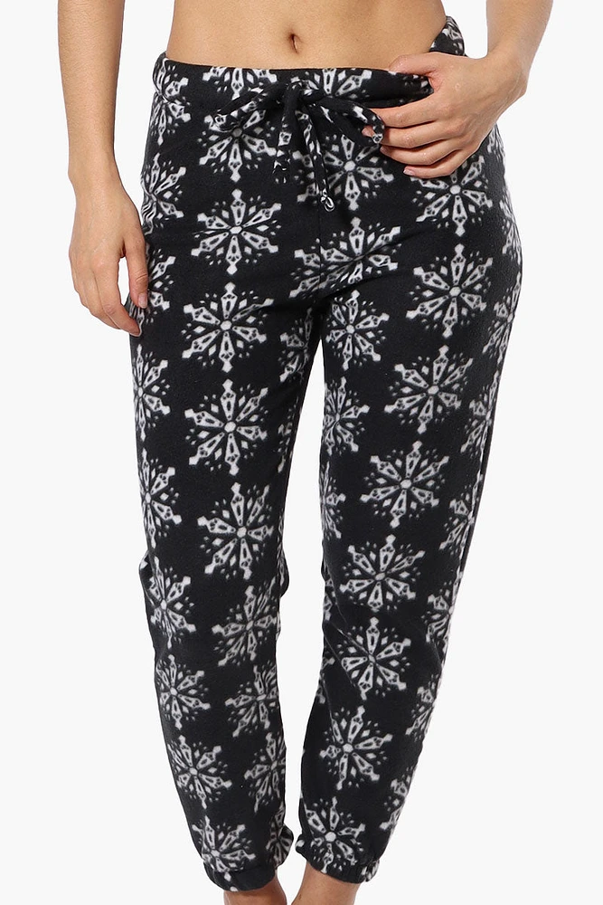 Canada Weather Gear Snowflake Pattern Fleece Pajama Bottoms