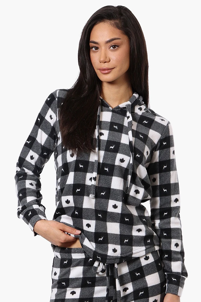 Canada Weather Gear Plaid Hooded Pajama Top