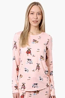 Canada Weather Gear Dog Pattern Pajama Top