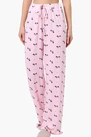 Canada Weather Gear Dachshund Pattern Wide Leg Pajama Pants