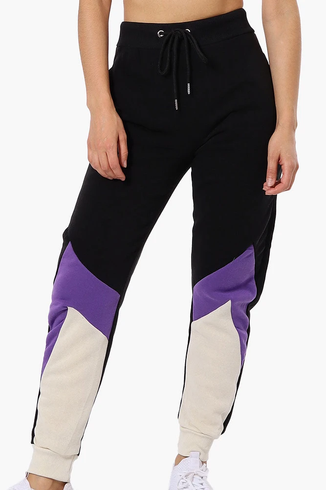 New Look Fleece Colour Block Joggers