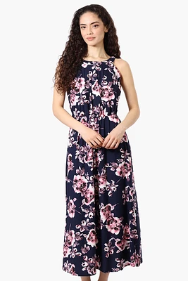 International INC Company Floral Halter Neck Midi Dress