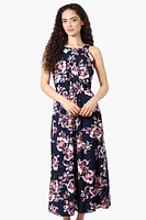 International INC Company Floral Halter Neck Midi Dress