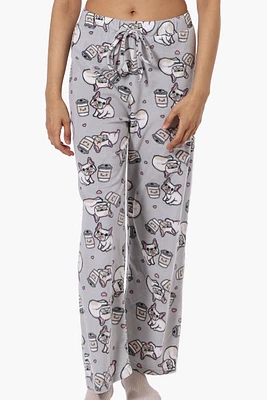 Canada Weather Gear Dog Pattern Wide Leg Pajama Pants