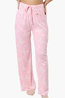 Canada Weather Gear Butterfly Pattern Wide Leg Pajama Pants