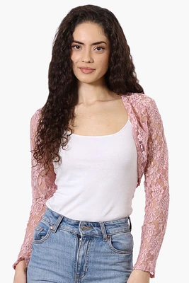 Impress Long Sleeve Lace Shrug Cardigan
