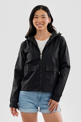 Canada Weather Gear Cropped Coated Microfibre Lightweight Jacket