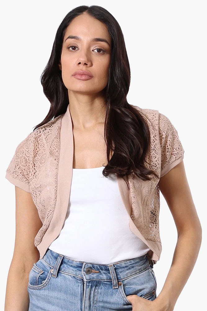 Impress Open Lace Shrug Cardigan