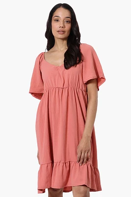 Urbanology Short Sleeve Smock Back Day Dress