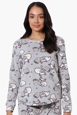 Canada Weather Gear Dog Pattern Pajama Top