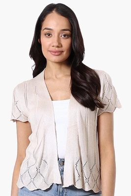 Beechers Brook Open Cap Sleeve Shrug Cardigan