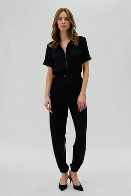 Stylexchange Vintage Zip Up Drawstring Waist Jumpsuit