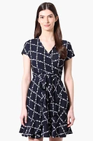 Beechers Brook Floral Belted Crossover Day Dress