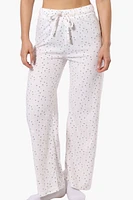 Canada Weather Gear Dotted Pattern Wide Leg Pajama Bottoms