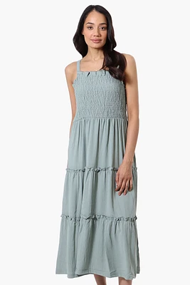 Urbanology Smocked Tiered Maxi Dress