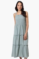 Urbanology Smocked Tiered Maxi Dress