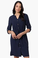 Urbanology Button Down Belted Day Dress