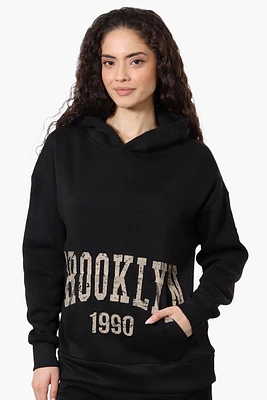 Fahrenheit Oversized Brooklyn Print Hoodie