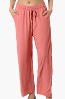 Stylexchange Tie Waist Wide Leg Crinkled Pants