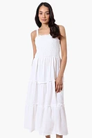 Urbanology Smocked Tiered Maxi Dress