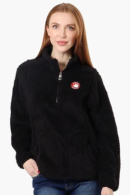 Canada Weather Gear 1/4 Zip Sherpa Pullover Sweater