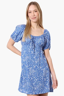 Beechers Brook Floral U Neck Short Sleeve Day Dress