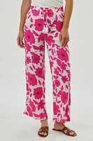 Beechers Brook Floral Drawstring Wide Leg Pants