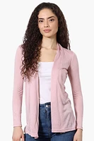 Magazine Long Sleeve Open Wrap Cardigan