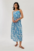 International INC Company Printed Square Neck Maxi Dress