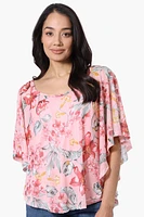 Limite Floral Sheer Poncho Blouse