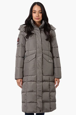 Super Triple Goose Maxi Puffer Parka Jacket - Olive
