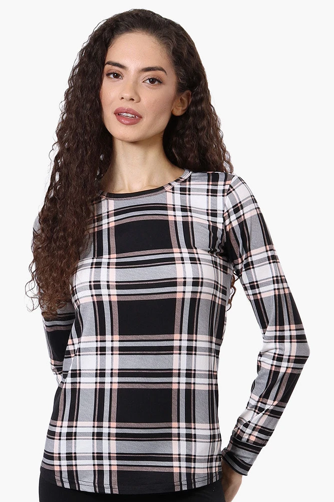 Canada Weather Gear Plaid Crewneck Pajama Top