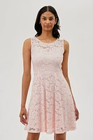 Costa Blanca Floral Lace Sleeveless Cocktail Dress