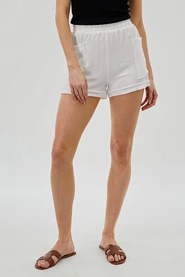 Stylexchange Vintage Textured Elastic Waist Shorts