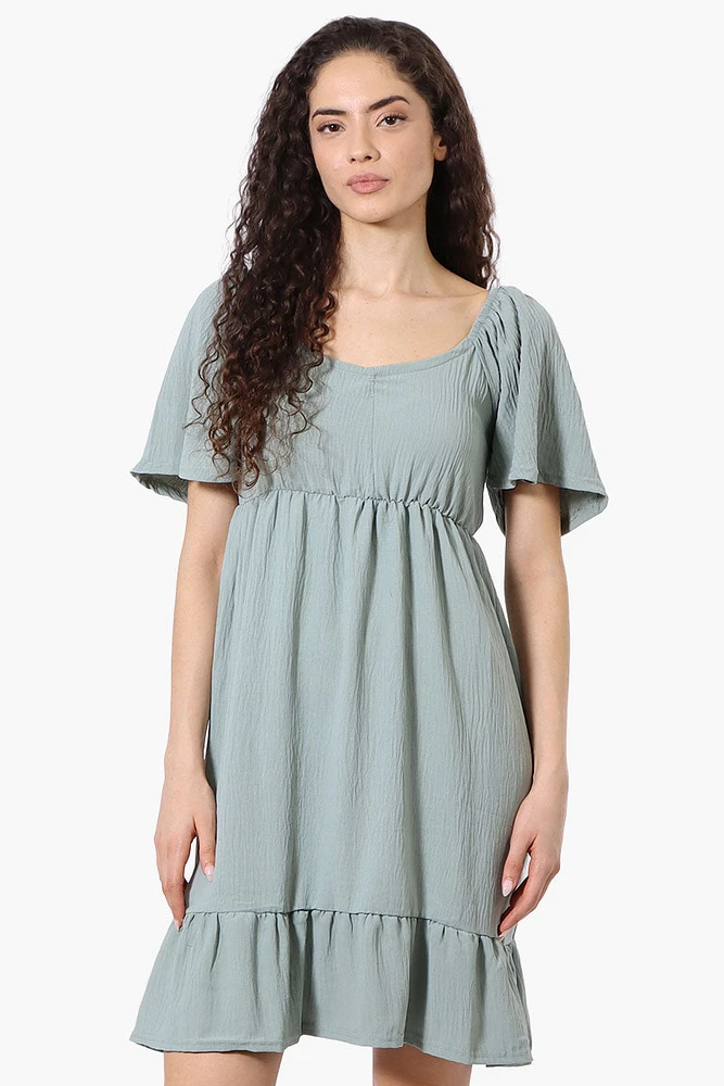 Urbanology Short Sleeve Smock Back Day Dress