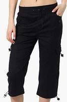 Canada Weather Gear Bungee Waist Cargo Capris