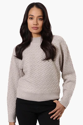 Beechers Brook Cable Knit Mock Neck Pullover Sweater